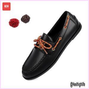Comfortable Loafers with Removable Pompoms, Rope Accents, Formal Work Shoes